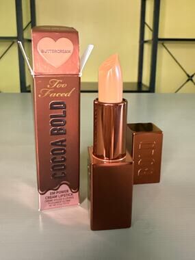Too Faced Cocoa Bold Em-Power Cream Lipstick (Buttercream), 3.3 g/0.11 oz, BNIB